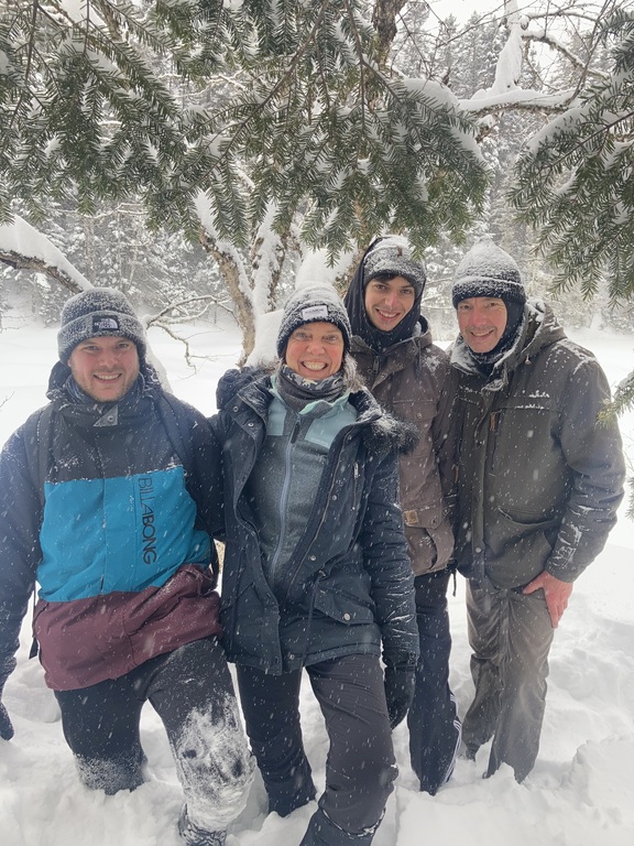 With our 2 sons, Félix and Léo, in Quebec where  Félix is living.