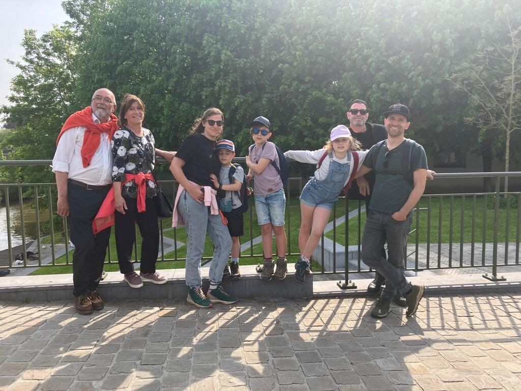 enjoying a walk 15.05.2023 Elie and Hadewijch and some of the (grand)children