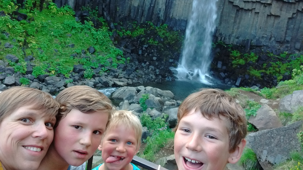 Joke, Elias, Ambroos and Jasper, home exchange in Iceland, Summer 2017