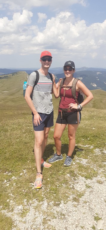 Lionel and Laura (daughter-in-law) in the Alps