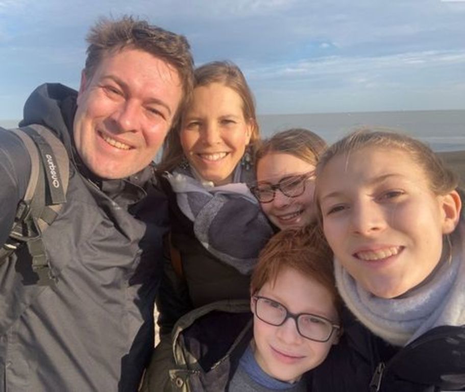 Five of us at the Belgian Coast in wintertime (1.30 h drive)