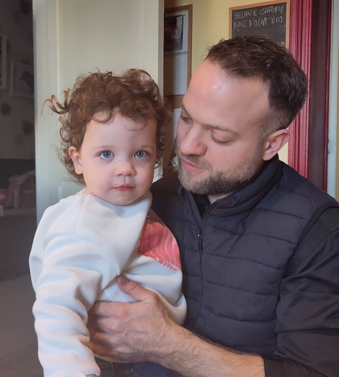 Notre petite fille Eléonore et son papa