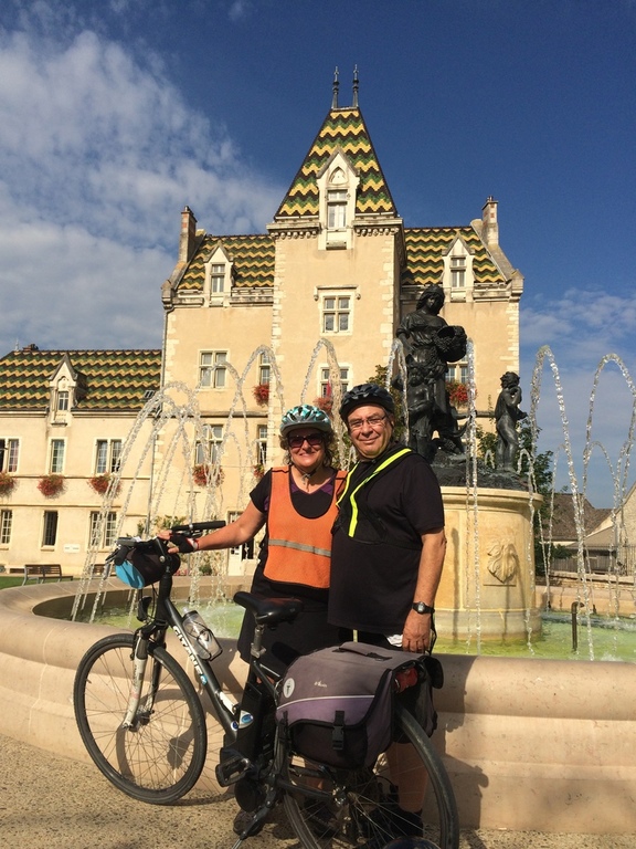 Lisa and her late husband Warren in France, Fall 2016