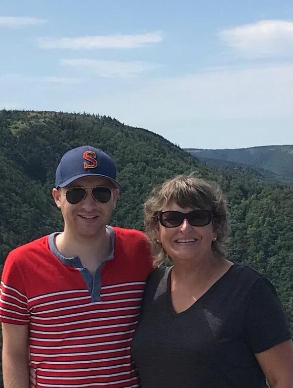Lisa and her son Robert in Nova Scotia, Summer 2021