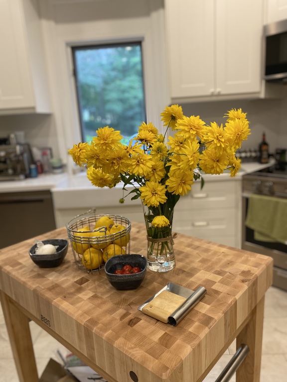 We enjoy gardening, and have lots of flowers in the gardens