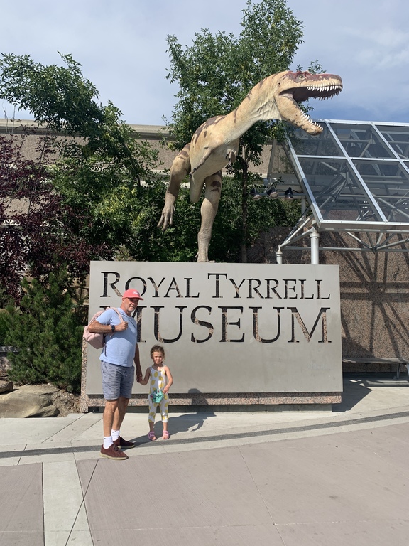 Geoff and grandaughter in Drumheller, Alberta