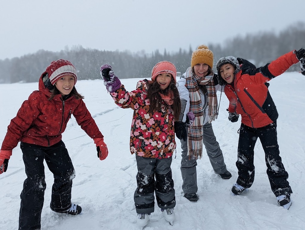 Ice Skating on the lake