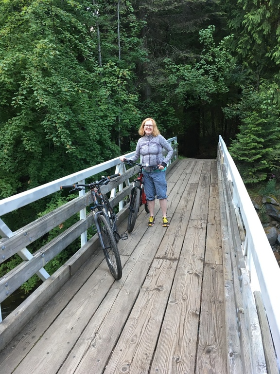 Biking in the mountains. Summer.
