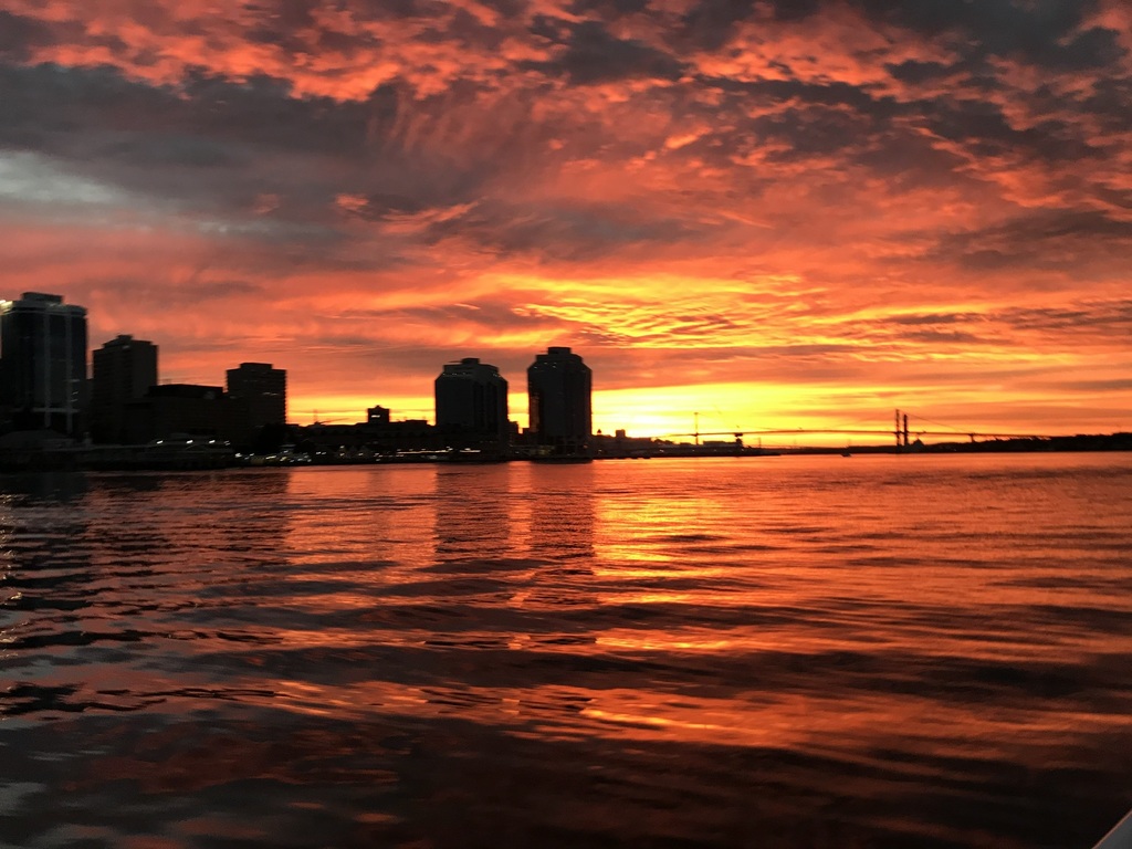 Halifax harbour at night 