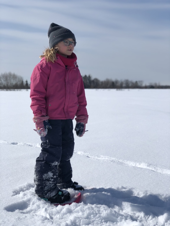 Snowshoeing in our « backyard »