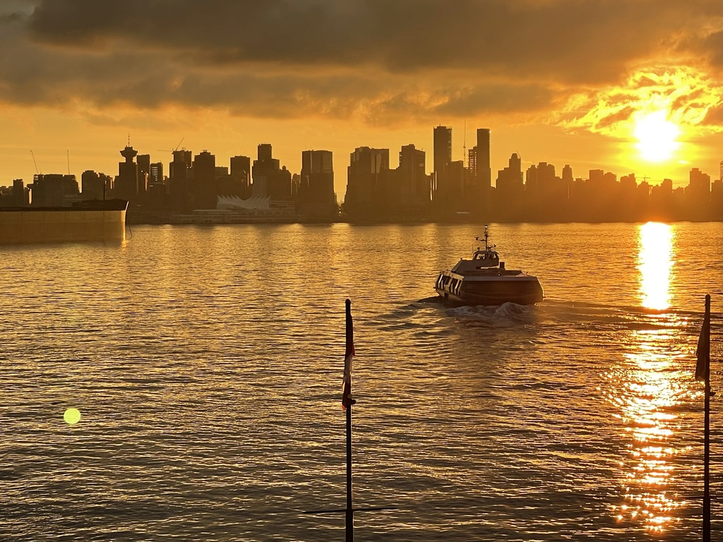 The Seabus going from North Vancouver to downtown Vancouver - a 14 minutes sail.