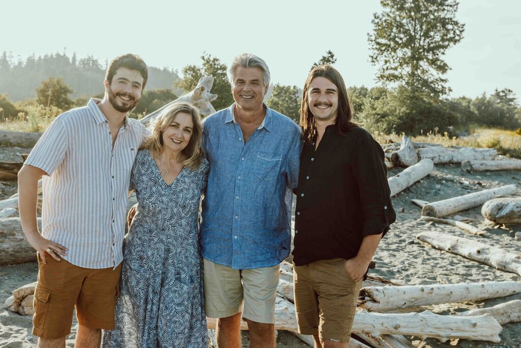 Shelley and Charlie with sons 2024