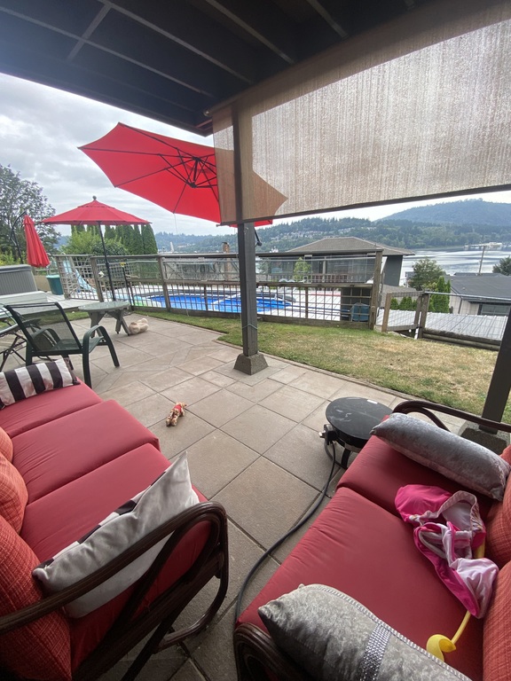 Downstairs - back yard and patio 