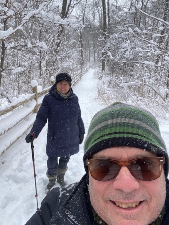 Winter walk through the ravine from our home to the boardwalk.