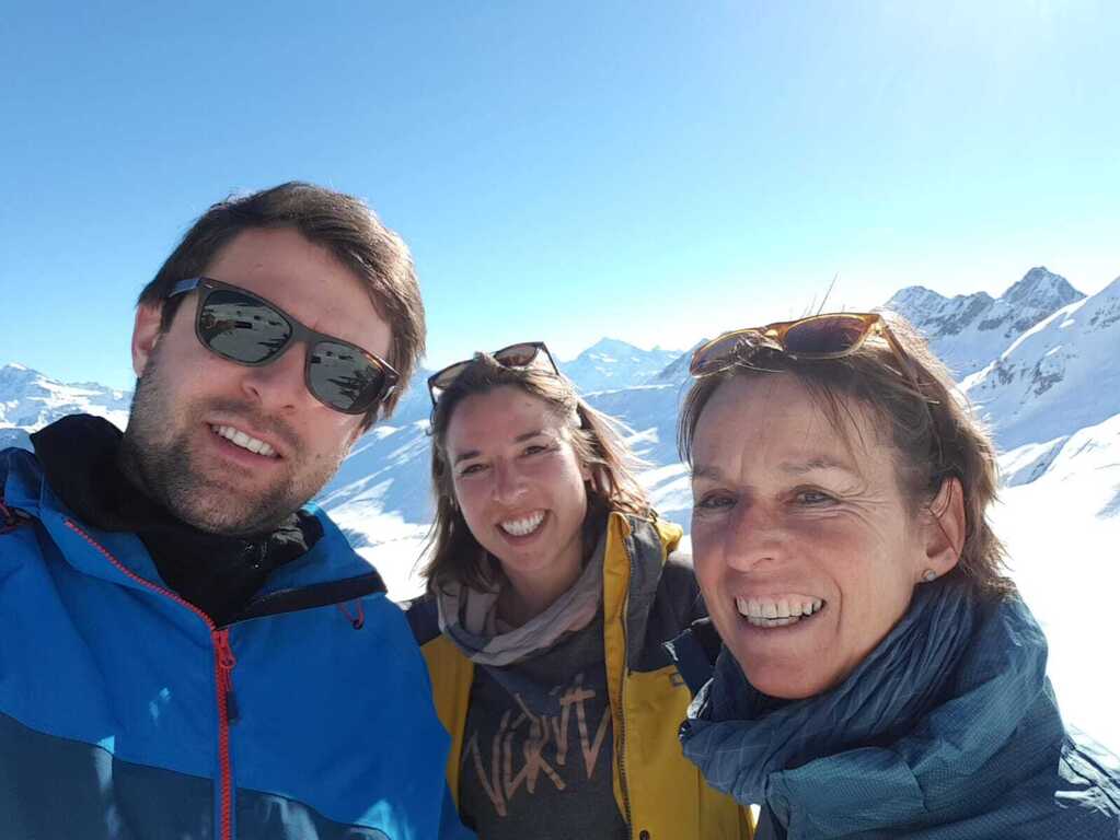 Christine with son Ueli and daughter Anna
