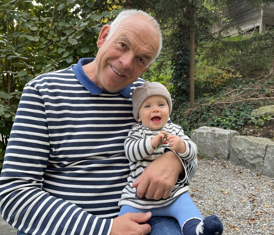 Andreas with grandchild Johanna