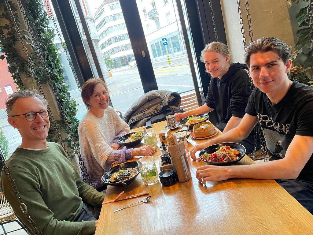 Christoph, Ildikó, Tamás und Orlando