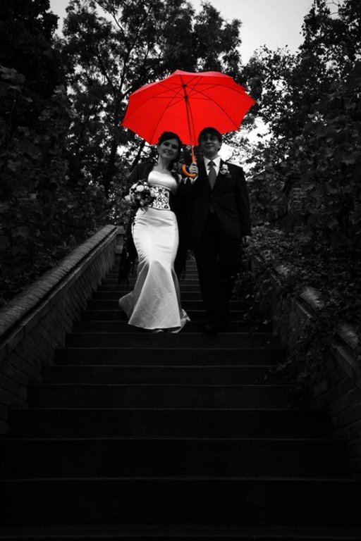 And more of our wedding... we don't like taking pictures, so it was hard to find any except for these... :-)