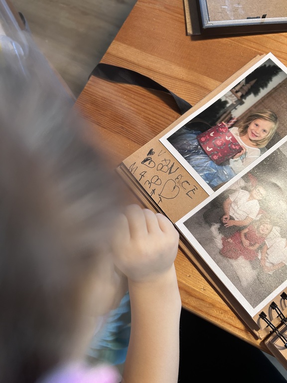 Crafting with the youngest daughter.