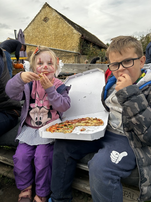 On a pumpkin party in our village.