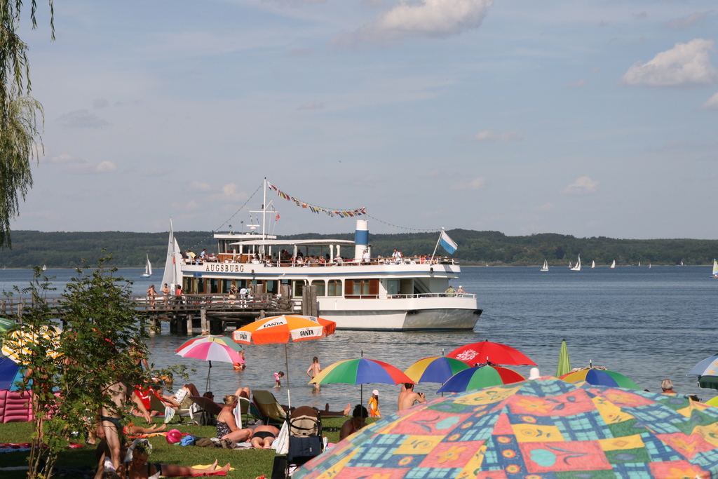 On the beach in Diessen-Riederau