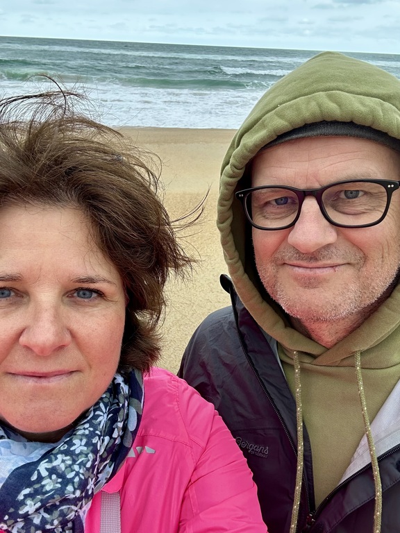 Thomas and I at the beach near Bayonne / France