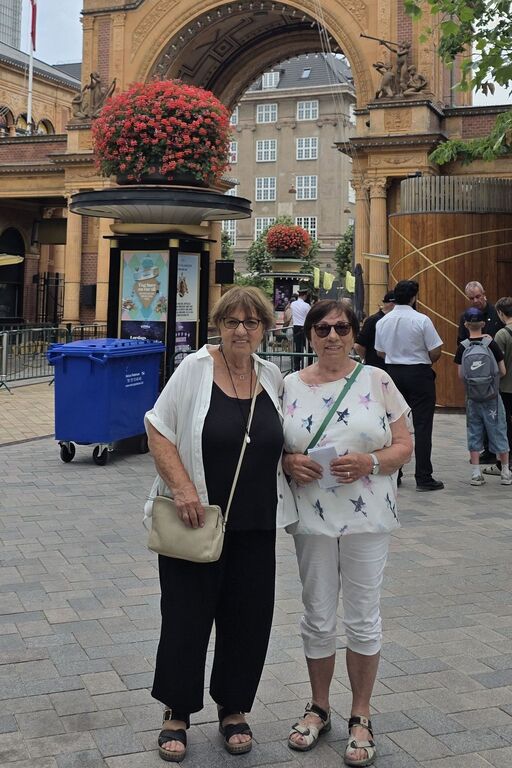 Christa (left) and Gisela in Copenhagen Tivoli.
