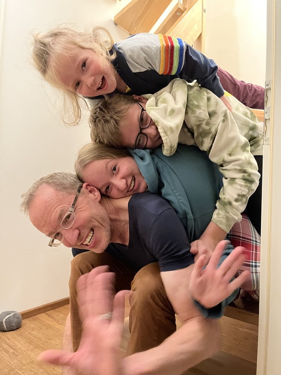 Christian and the kids