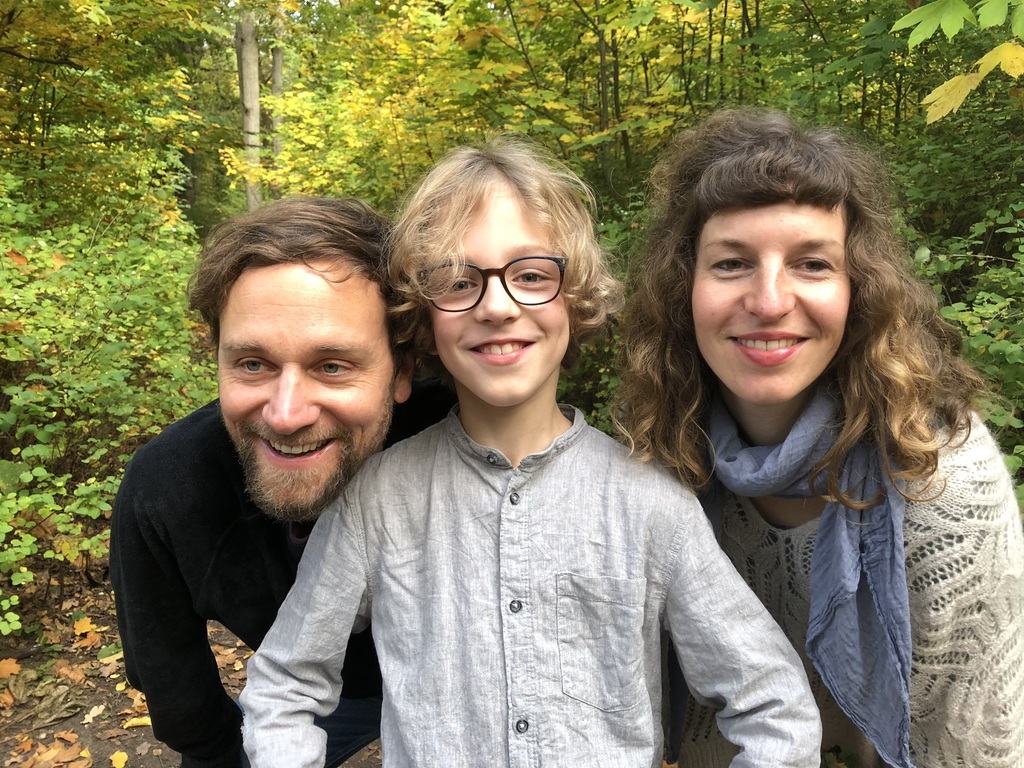 We in the forest "Plänterwald" in Berlin