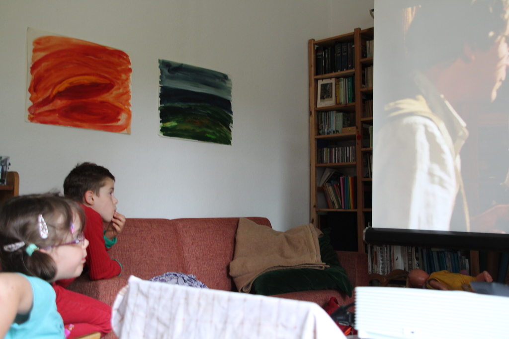 Movies in the living room.