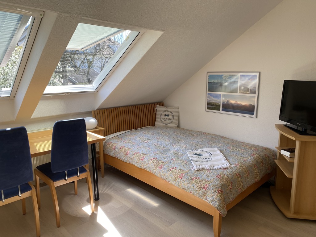 Bright and spacious guest room in the attic