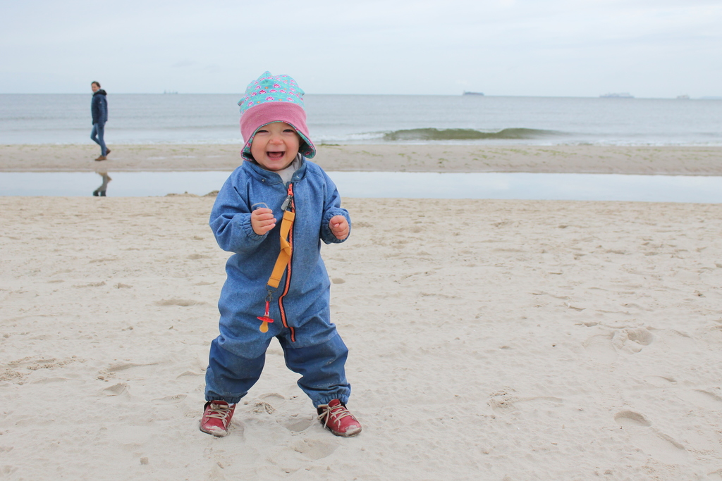 Janne at the Baltic Sea in winter