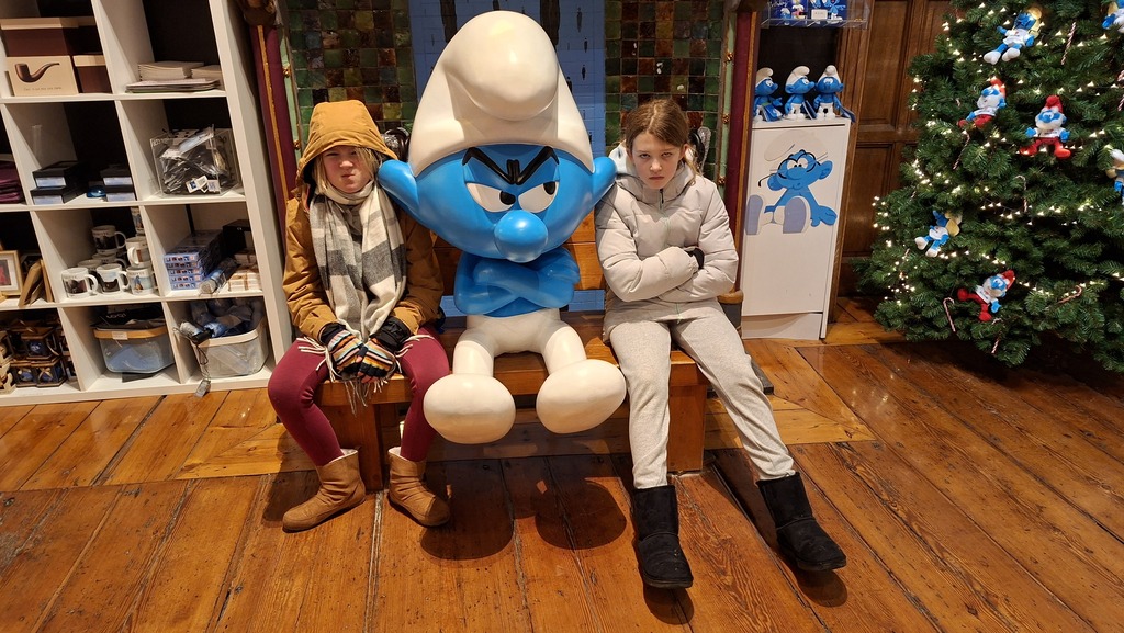 Meeting the Smurfs in Belgium