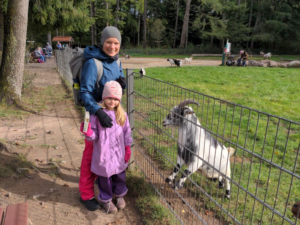 Meike and Lotta at the Wildpark Schwarze Berge (6 km from our House)