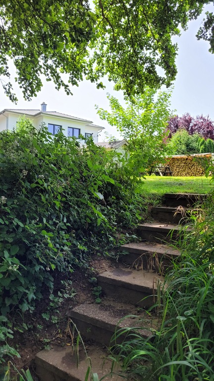 Treppenstufen an den Bach