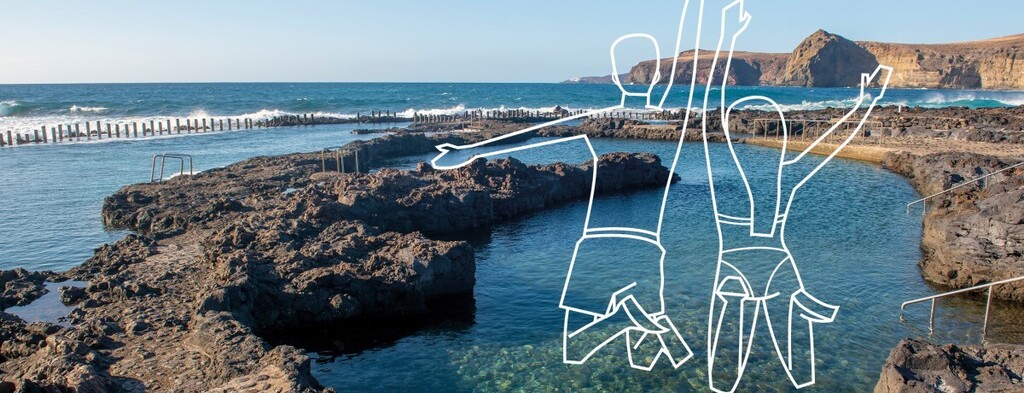 Agaete: swimming coast