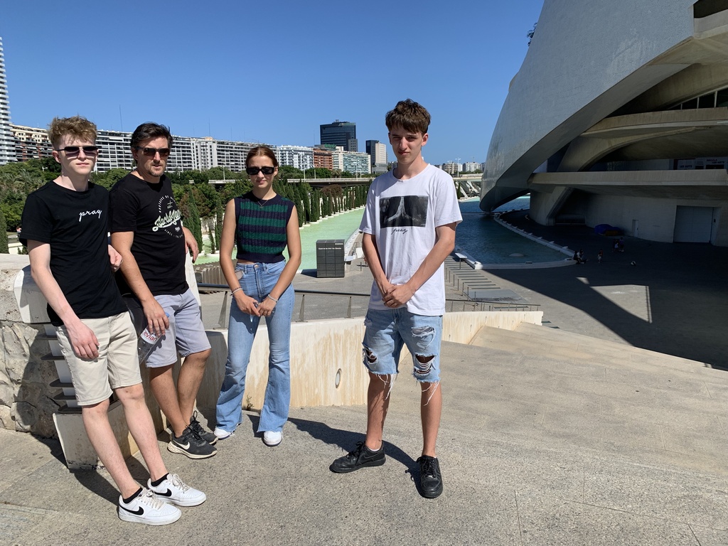 family at the City of the Arts in Valencia