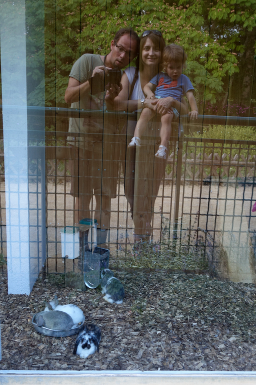 The three of us on holiday somewhere