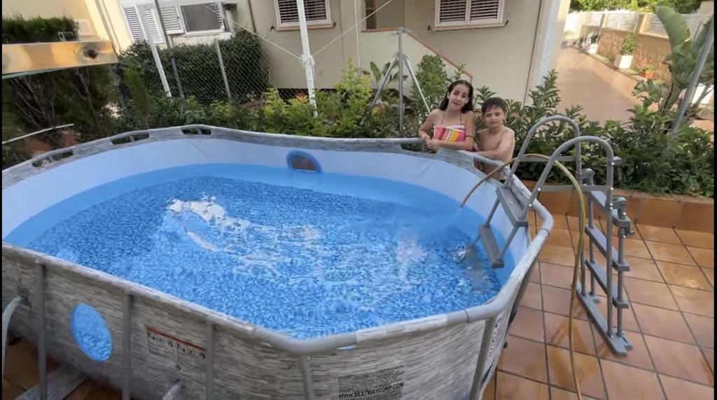 Private swimming pool at our garden