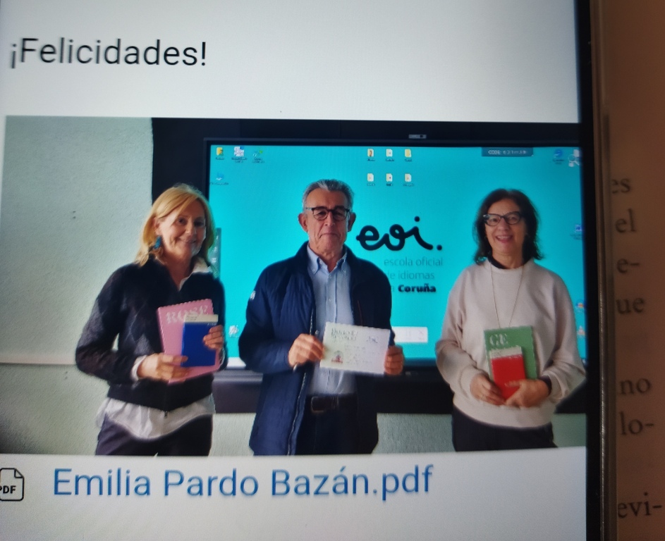 María premio relatos literatura en EOI 