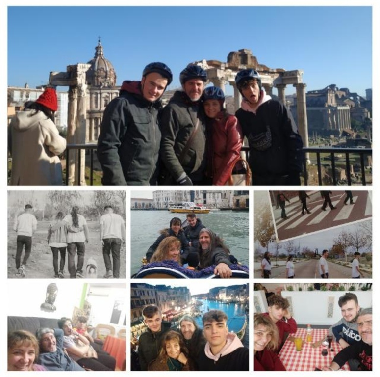 Momentos los cuatro. Moments, the four of us.