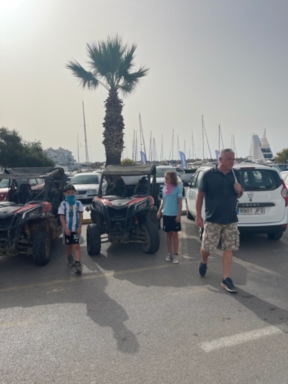 Alistair at the local port - 5 km from our home - sports include jeet skiing and scuba 