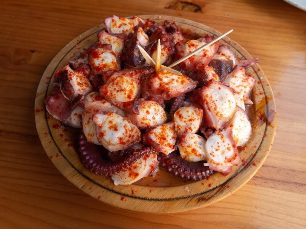 Pulpo a feira. Gastronomía típica Gallega.