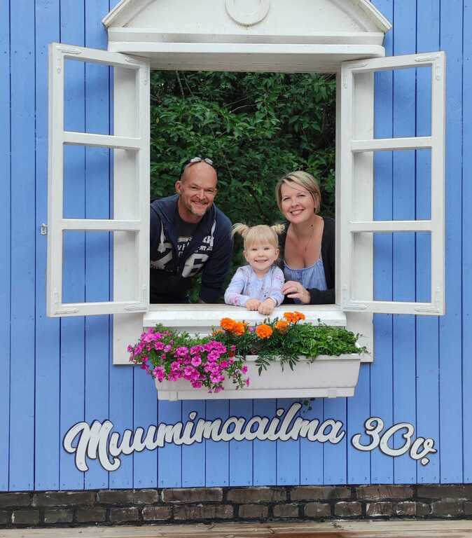 Ari, Erin and Sonja in Moominland summer 2023