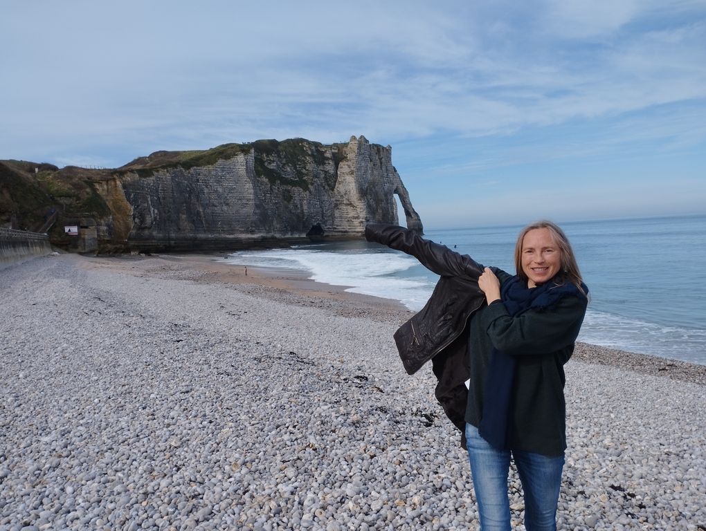 Bettina in Etretat, not far from Paris, 2024
