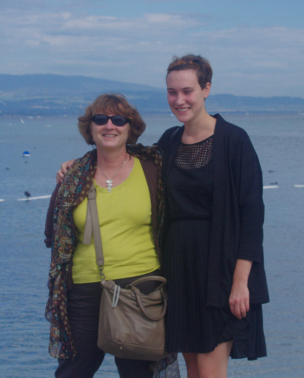Pascale with Laure (daughter, don't go with us)