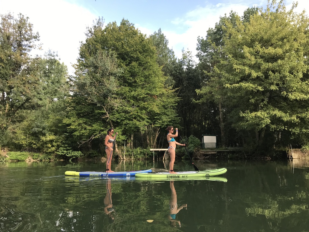 paddle on the river crossing our village, l'Indre, where we have a border garden (10 min walk from our house)