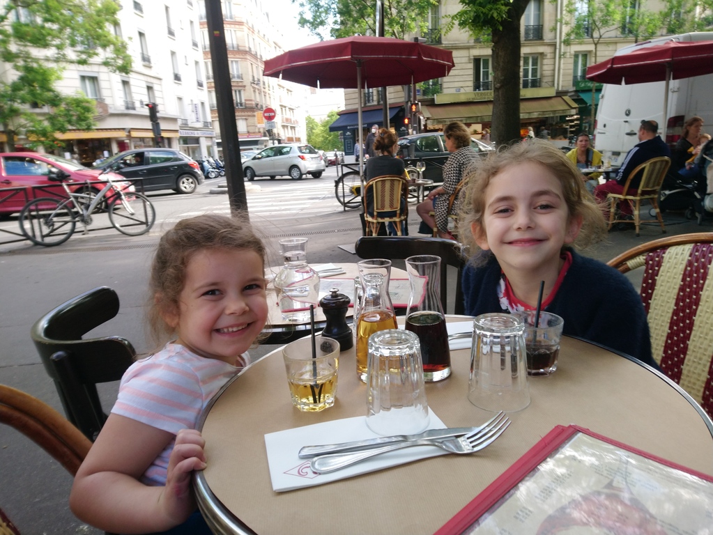 In a nearby restaurant