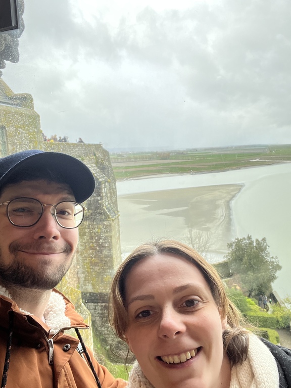 Olivier and Cécile at the Mont Saint Michel