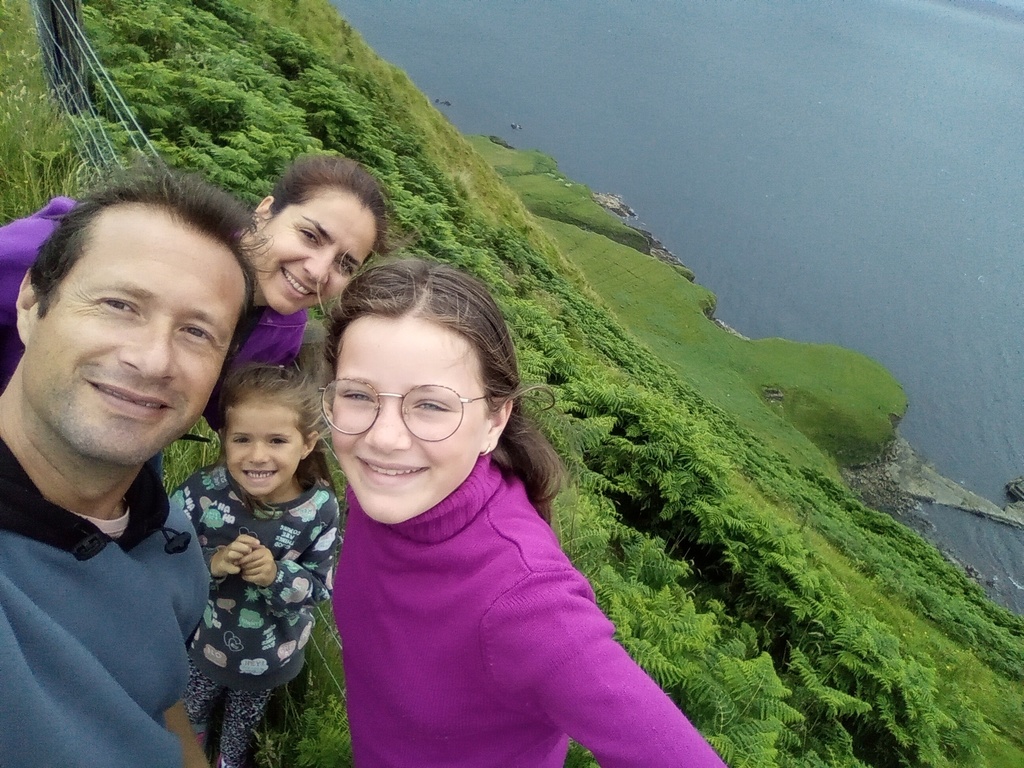 Lionel, Violaine, Soline et Fanny en Ecosse